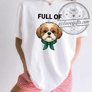 Shih Tzu Dog Shirt Dog Pet Gift Women Cartoon Tee Dog T Shirt ezlovegifts.com 1