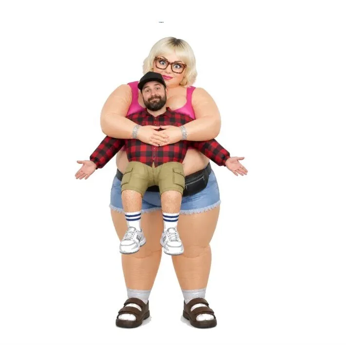 Funny "She Won't Let Go" Clingora Inflatable Carry Costume 11 Funny "She Won