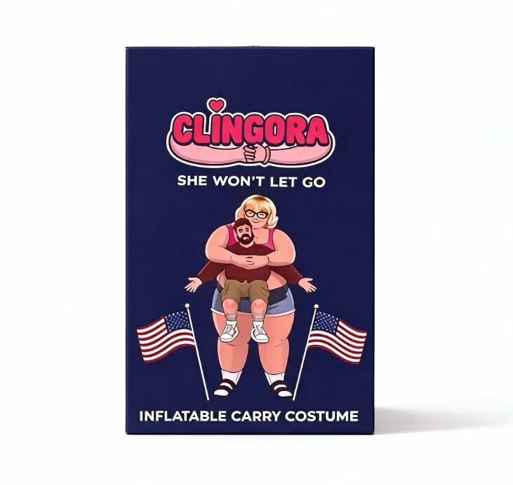 Funny "She Won't Let Go" Clingora Inflatable Carry Costume 13 Funny "She Won