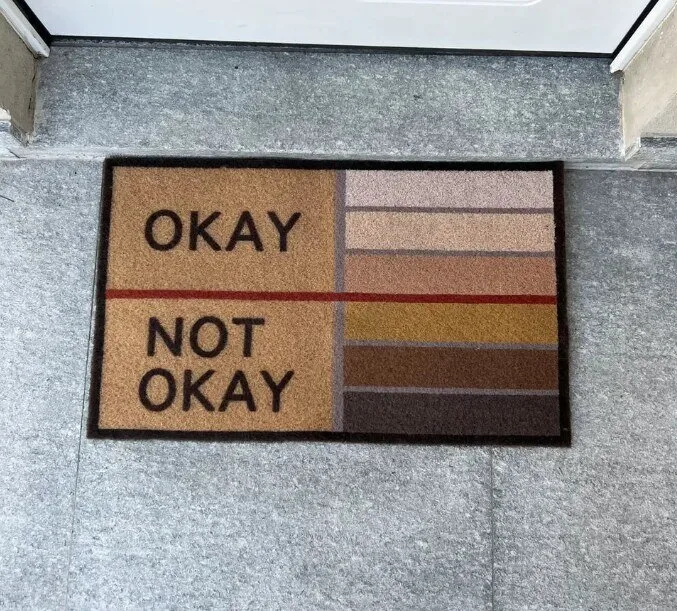 Okay / Not Okay Door Mat